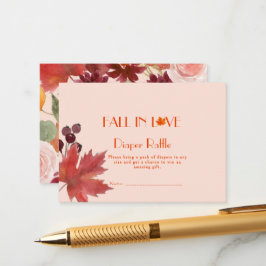 レディースティックな秋の紅葉 "Fall in Love" おむつくじ  エンクロージャーカード