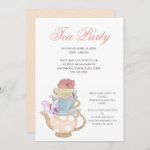 レディースティーパーティーアイディア 招待状 (正面/裏面)