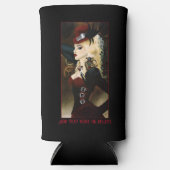 レディーステームパンクビクトリアンレッド スリム缶クーラー (正面)