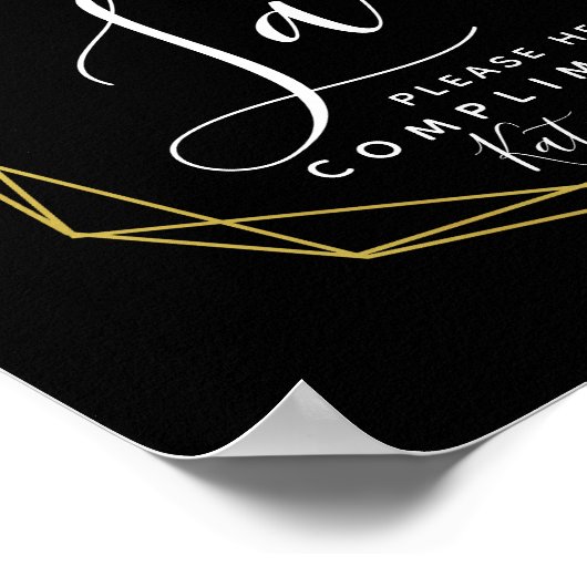 レディーストイレの看板 – トイレタリーのバスケットの幾何学的 ポスター (角)