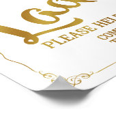 レディーストイレの看板 – トイレタリーのバスケットサイン ポスター (角)