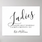 レディーストイレの看板 – トイレタリーエレガントバスケット ポスター (正面)