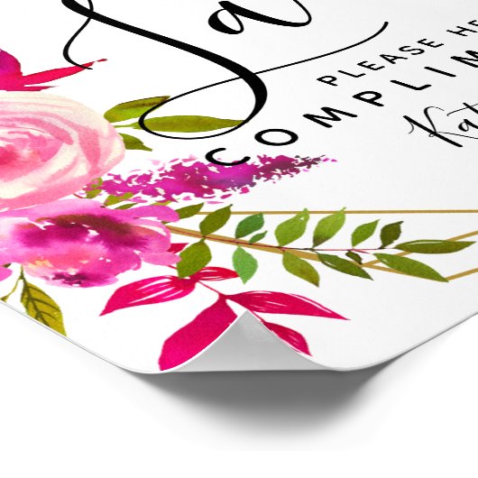 レディーストイレの看板 – トイレタリーバスケットのクリスタル ポスター (角)