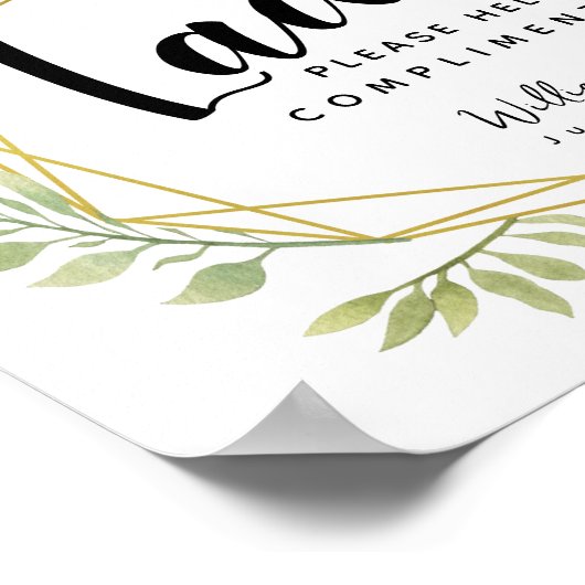 レディーストイレの看板 – トイレタリーバスケットのクリスタル ポスター (角)