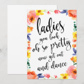 レディーストイレ アフォーダブル フラワー ウェディングサイン (正面/裏面)