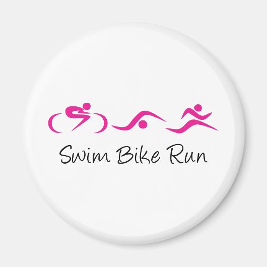 レディーストリ: Swim.Bike走. マグネット (正面)