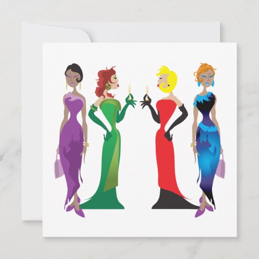 レディースナイトのカスタム招待状 招待状 (正面)