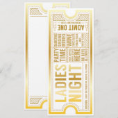 レディースナイトのフルカスタマイズ招待状 招待状 (正面/裏面)