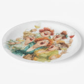 レディースナイトの笑い ペーパープレート (アングル)