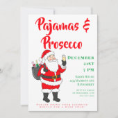 レディースナイトパジャマ&プロセッコパーティーサンタ 招待状 (正面)
