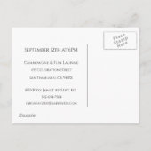 レディースナイト招待デザイン インビテーションポストカード (裏面)