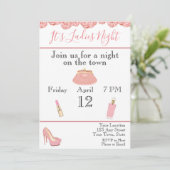 レディースナイト独身最後の夜招待状 招待状 (スタンド正面)