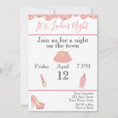 レディースナイト・バチェロレッテパーティーの招待状 招待状 (正面)
