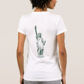 レディースニューヨーク戦車の自由シャツの上像 Tシャツ (裏面)