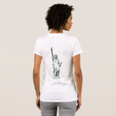 レディースニューヨーク戦車の自由シャツの上像 Tシャツ (裏面フル)