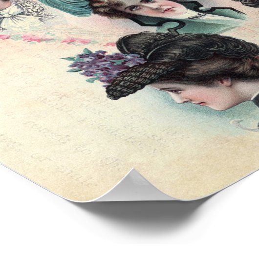 レディースハットビクトリアンファッションショー ポスター (角)