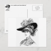 レディースハット ポストカード (正面/裏面)