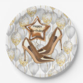レディースハッピーバースデー ペーパープレート (正面)