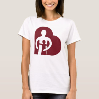 レディースハートのティー (white) tシャツ