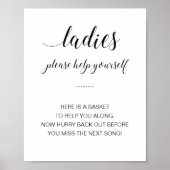 レディースバスケットエレガントなウェディングサイン ポスター (正面)