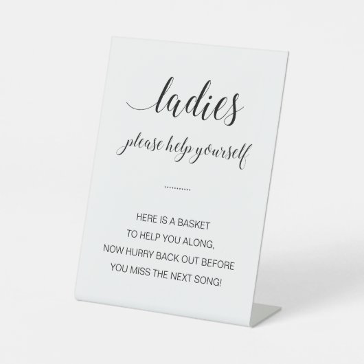 レディースバスケットエレガントな結婚式 台座サイン (正面)