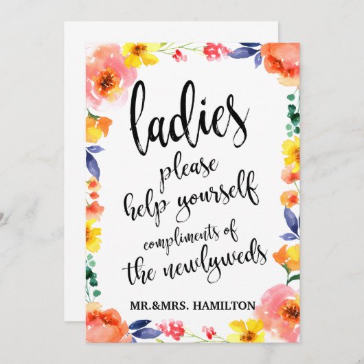 レディースバスケ手頃ットボホフローラ標識 (正面/裏面)