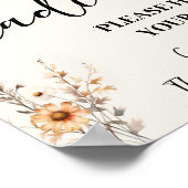 レディースバスルームウェディングレセプション秋ワイルドフラワー ポスター (角)