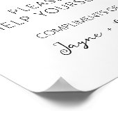 レディースバスルームコンテンポラリーミニマ結婚リスト ポスター (角)