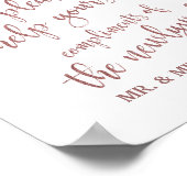 レディースバスルームバラ金ゴールドグリッター8x10サイン ポスター (角)