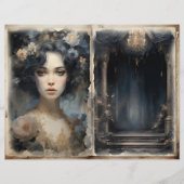 レディースバルコニービクトリアンブルージャンクジャーナルページ (正面)