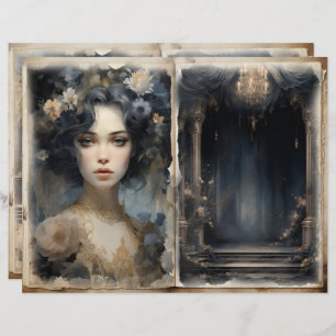 レディースバルコニービクトリアンブルージャンクジャーナルページ