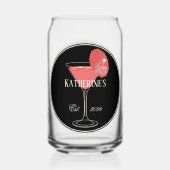 レディースバー彼女は飲み物用品セットを流す ガラス缶 (裏面)