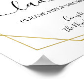 レディースパウダールームウェディングレセプショングリーンの看板 ポスター (角)