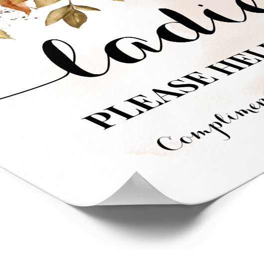 レディースパウダールームオータム秋の結婚式披露宴 ポスター (角)