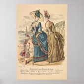 レディースパビクトリアンリビーチヴィンテージアドコラージュ ポスター (正面)