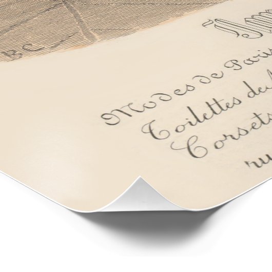 レディースパビクトリアンリファッションヴィンテージアド ポスター (コーナー)