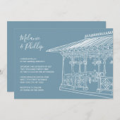 レディースパビリオンセントラルパークニュー結婚ヨーク 招待状 (正面/裏面)