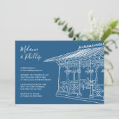 レディースパビリオン セントラルパーク ニューヨーク 結婚式 招待状 (スタンド正面)