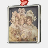 レディースビクトリアンウィメンヴィンテージクリスマスオーナメント メタルオーナメント (左)