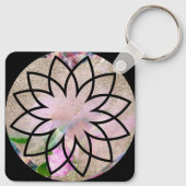 レディースピかわいらしッスタイリッシュクロータス花 キーホルダー (裏面)