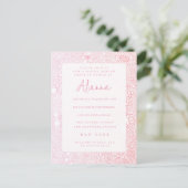 レディースピンクガーデンシーンアーティスト図解入りの、写真付きの ポストカード (スタンド正面)