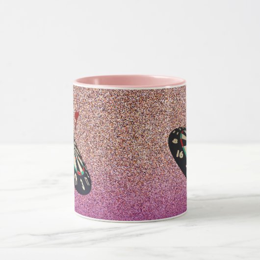 レディースピンクダーツコーヒーマグ マグカップ (中央)