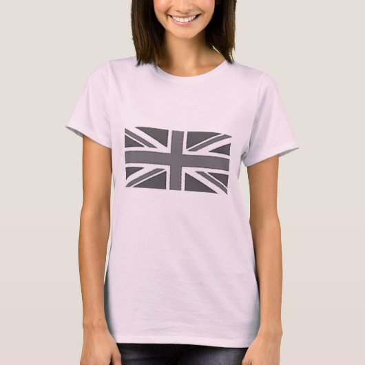 レディースピンク国旗のシャツ Tシャツ (正面)
