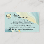 レディースファッション小売店舗ブティック 名刺 (裏面)