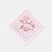 レディースファーストGalentinesデイパーティー スタンダードカクテルナプキン (角)