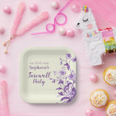 レディースフェアウェルズパーティーラベンダーワイルドフラワー ペーパープレート (パーティー)