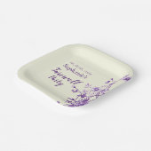 レディースフェアウェルズパーティーラベンダーワイルドフラワー ペーパープレート (傾斜あり)