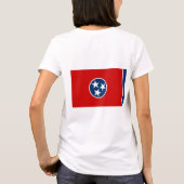 レディースフリースジップジョガー国旗 Tシャツ (裏面)