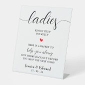 レディースフレンドリー救済あなた自身の白黒ミニマリスト 台座サイン (正面)