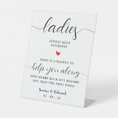 レディースフレンドリー救済あなた自身の白黒ミニマリスト 台座サイン (正面)